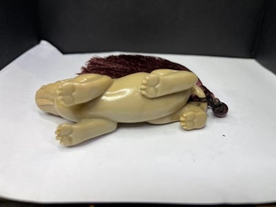 老師傅手工 寮國旗降體手把件【古獸龍龜】8