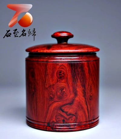 帝王之木-印度小葉紫檀實心瘤疤料製【瘤疤茶葉罐】4