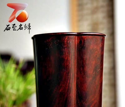 印度小葉紫檀老料高油密整木製【葵花筆筒】4