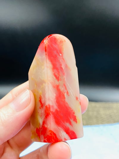 精品老巴林 羊脂玉雞血印章1