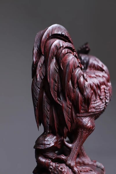 印度小葉紫檀高油密老料【金雞報喜】5