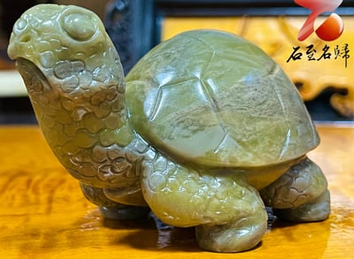江西芙蓉石純手工雕烏龜 【大地之上-陸龜】張志方老師作品2