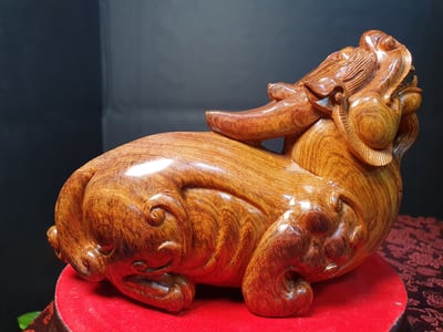 海南黃花梨黃金底老料【漢代貔貅】6