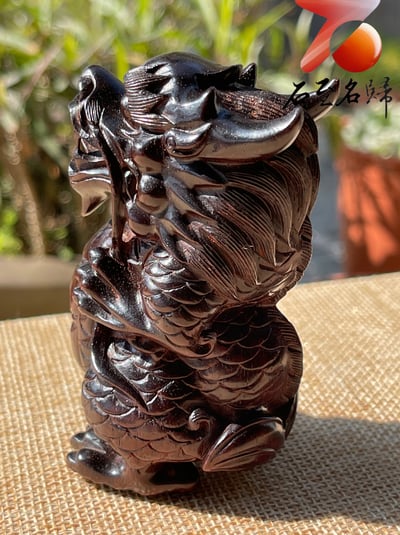 印度小葉紫檀高油密二膘材質 湘工手作【龍王】3