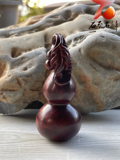 印度小葉紫檀高油密樹心料 湘工手作【福祿（葫蘆）】2