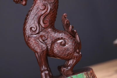 印度小葉紫檀【飛天麒麟】一對6