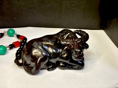 豆耿石雕件【牛氣沖天】2