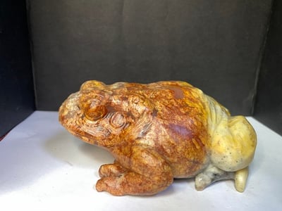 壽山瑪瑙石【紅紅火火-呱呱來財】1