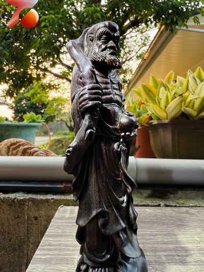 印度小葉紫檀滿金星純手工雕作品【達摩祖師】鎮宅辟邪 頂級匠藝6