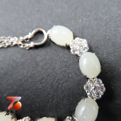 和田玉精品手鍊 附玉石證書與精美禮盒 925銀手鍊4