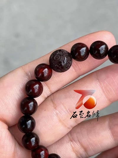 天然 印度小葉紫檀玻璃底老料 高油高密8mm手珠【福在眼前款/素珠款】3