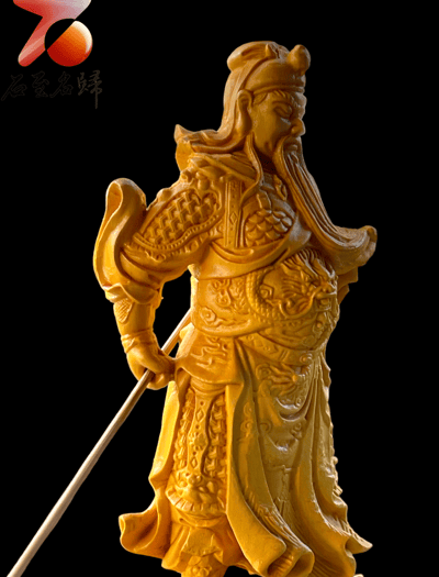 台灣現貨 實體店鋪 雲南黃楊木精雕作品 【關公-義薄雲天】6