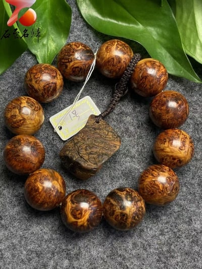 極品收藏 太行崖柏雪花瘤20mm手珠5