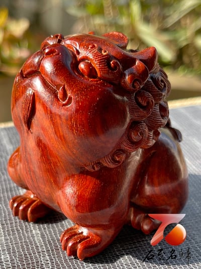 印度小葉紫檀高油密二膘料製 【Q版貔貅】5