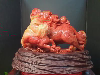 壽山石擺件【麒麟獻瑞】2