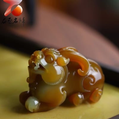 和田玉且末糖料貔貅｜糖潤凝華 聚財之靈2