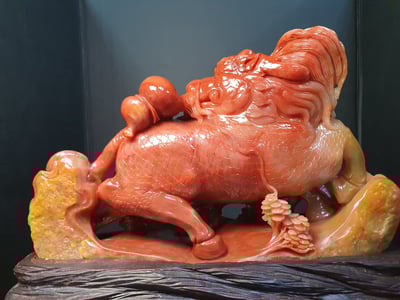 壽山石擺件【麒麟獻瑞】4