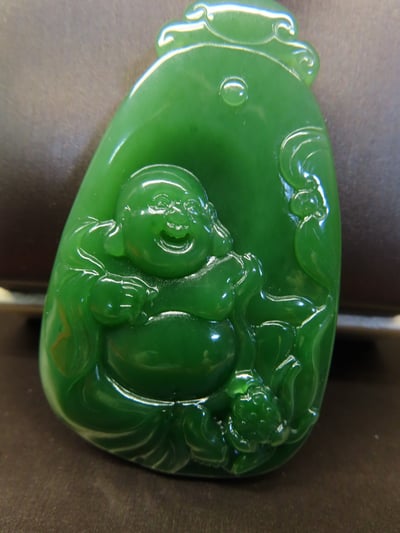 精品和田俄碧老料【彌勒笑佛】4