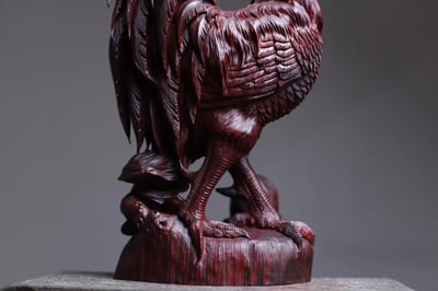 印度小葉紫檀高油密老料【金雞報喜】4