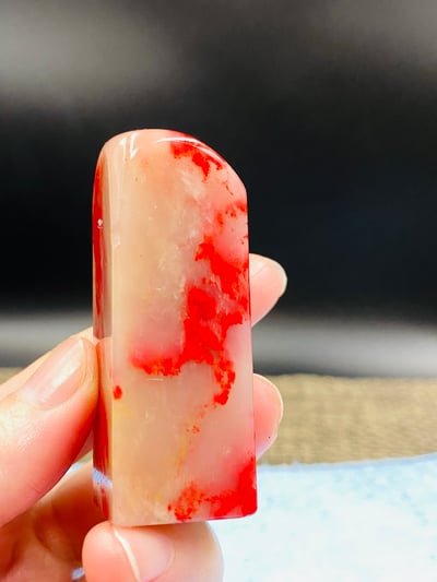 精品老巴林 羊脂玉雞血印章3