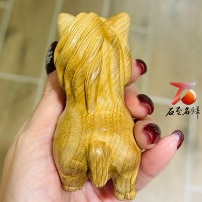 金絲楠木小葉楨楠｜嚴選帶金絲老料【圓福金馬】馬年開運擺件3