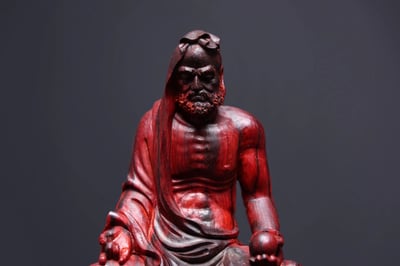 印度小葉紫檀整木清刀製作【達摩祖師】5