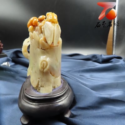 壽山石【春蟬(大)】 附精美收藏禮盒2