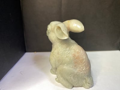 壽山石【招財白兔】4