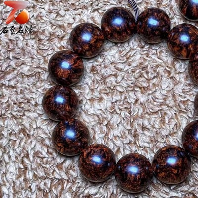 臻藏 海南黃花梨老料 爆滿芝麻瘤疤花18mm手珠2