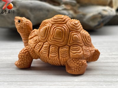 崖柏木雕件【長壽龜】4