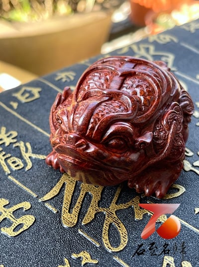 印度小葉紫檀高油密二膘材質 湘工手作【將軍蟾】2