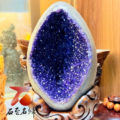 極品烏拉圭帝王紫晶洞｜錢袋子恐龍蛋 高38公分 重3.5公斤5
