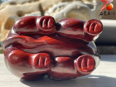 印度小葉紫檀高油密二膘料 湘工手作【封猴拜象】5