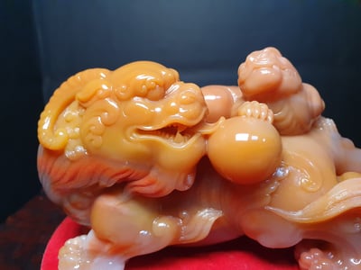 正宗福建壽山五彩雞母窩全滿結晶【母子情深】2