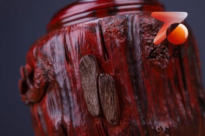 印度小葉紫檀【長壽松 大茶葉罐】7