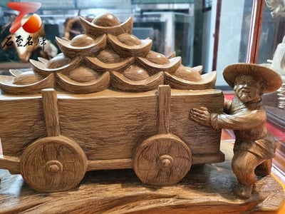 大師級雕工 海南沉香收藏【牛氣沖天-財源滾滾】5