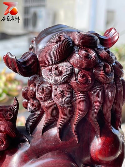 印度小葉紫檀高油密樹心料 湘工手作【喜獅】7