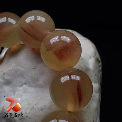 正宗純天然羊角 西藏羊角12mmx15顆 20mmx12顆圓珠手串冰種全透黃料帶血 附保養橄欖油與收藏禮盒19