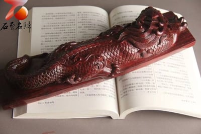 臻選印度小葉紫檀優質醇化整料全手工雕刻【蚣蝮 避水獸】吸金獸1