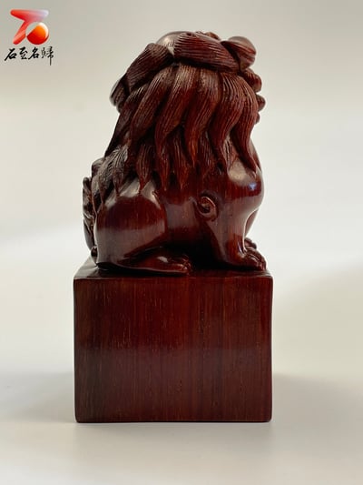 印度小葉紫檀高油密二膘料 湘工手作【獅印】3