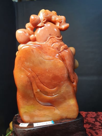 壽山桃花芙蓉凍石【南極仙翁】4