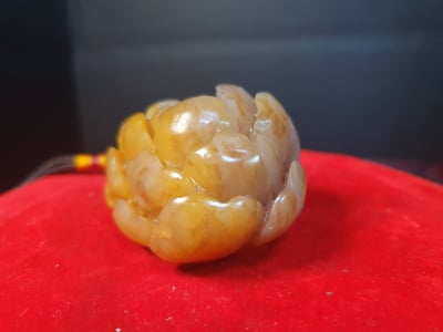 壽山石系列手把件【花開富貴】3