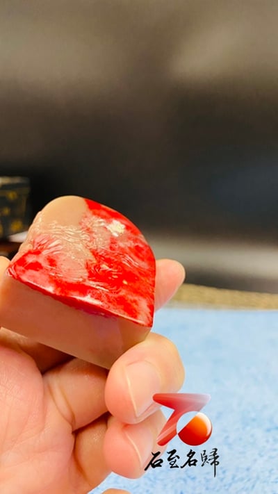 巴林雞血薄意雕印章5