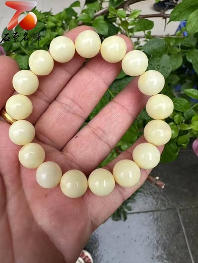 純淨如雪，典雅之選【精品瓷白蜜蠟10mm手珠】2