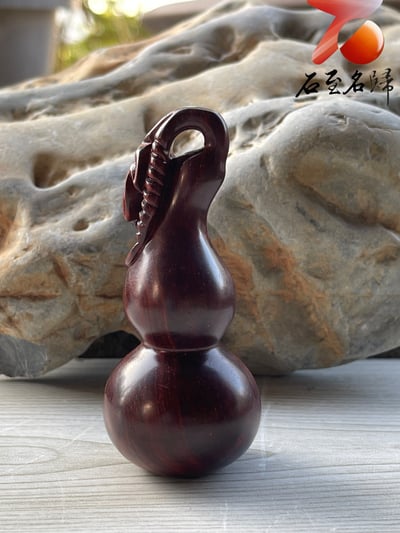 印度小葉紫檀高油密樹心料 湘工手作【福祿（葫蘆）】6