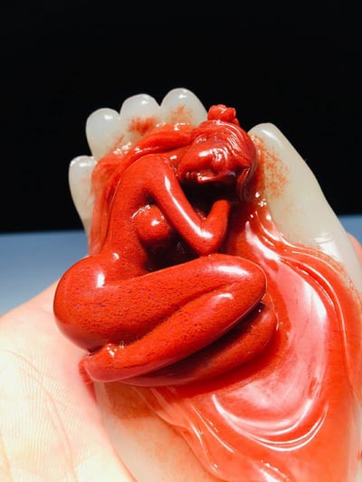 精品寮國牛角凍 大師力作【掌上明珠】2