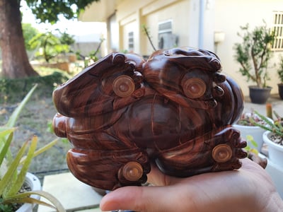 傳承臻品 海南黃花梨極品紫油梨老料【招財貔貅】6