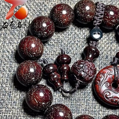 天然 印度小葉紫檀銀河系列｜15mm×15顆 頂級爆滿粗星【福財雙至】3