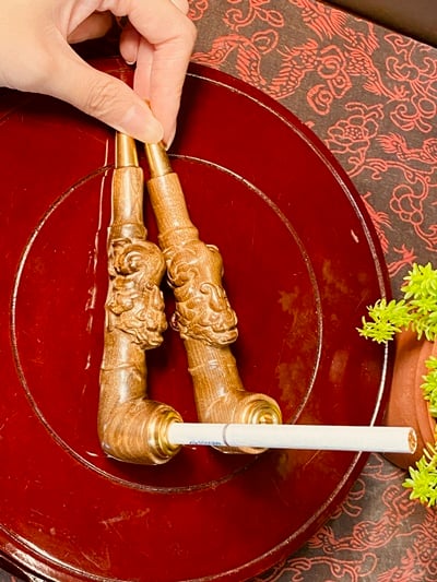 招財金絲楠貔貅菸斗6