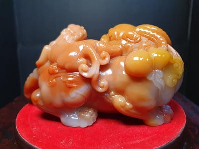 正宗福建壽山五彩雞母窩全滿結晶【母子情深】4